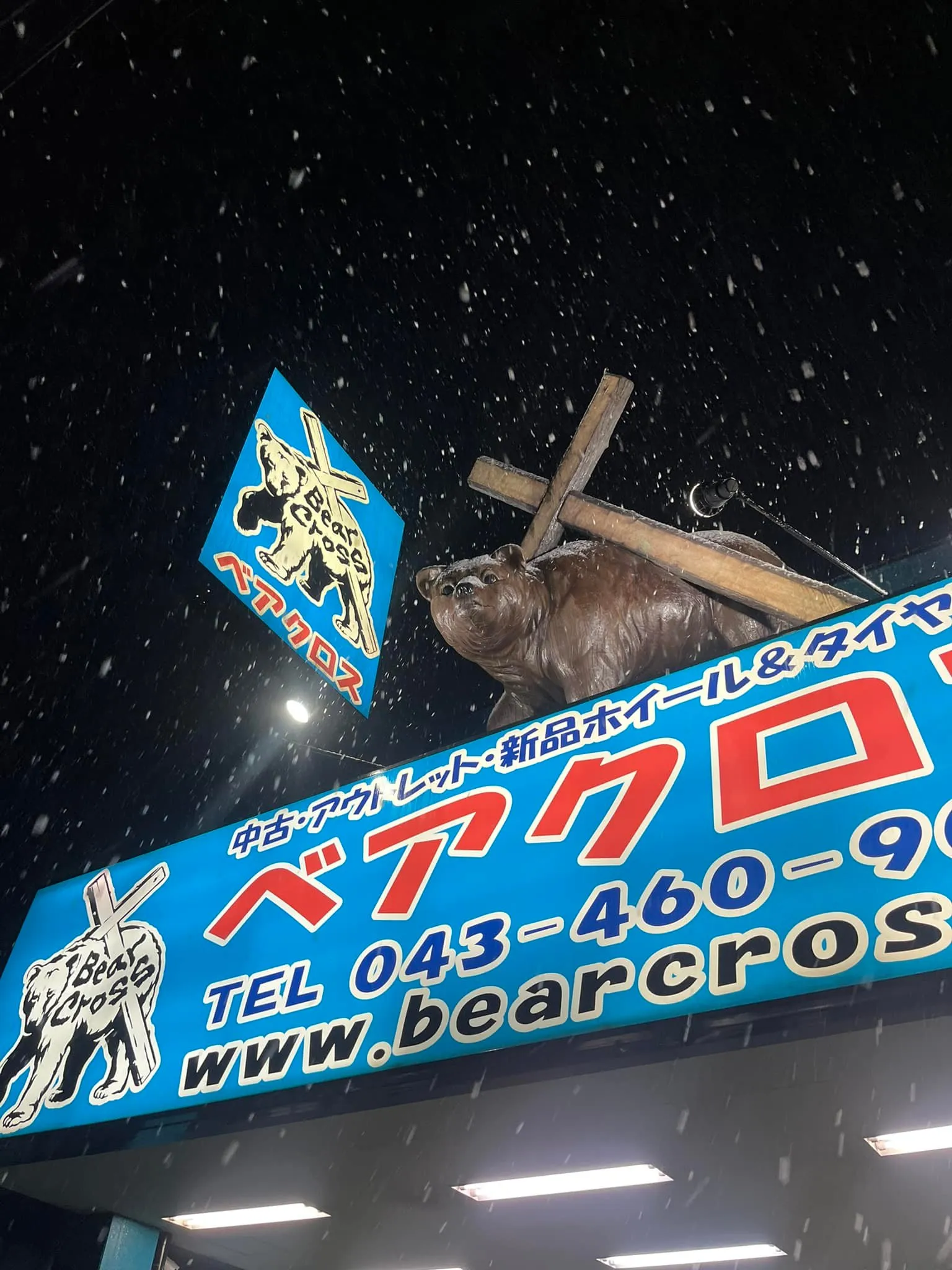 本日は雪のため